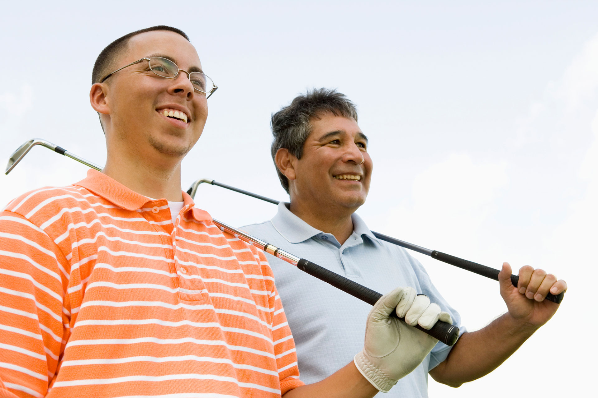 Playing golf with glasses on sale